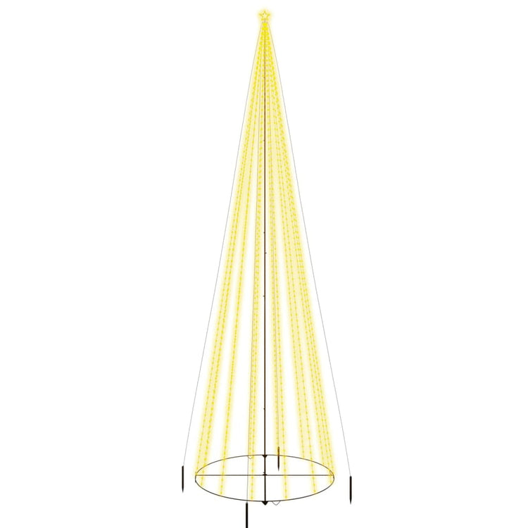 Vidaxl kegelkerstboom 1134 led's warmwit 230x800 cm