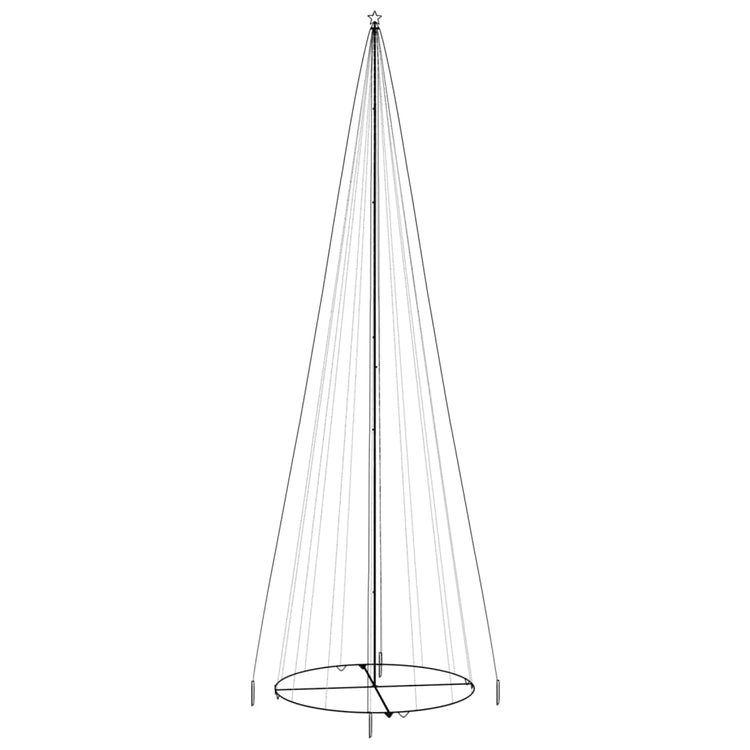 Vidaxl kegelkerstboom 1134 led's warmwit 230x800 cm