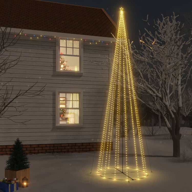Vidaxl kegelkerstboom 1134 led's warmwit 230x800 cm