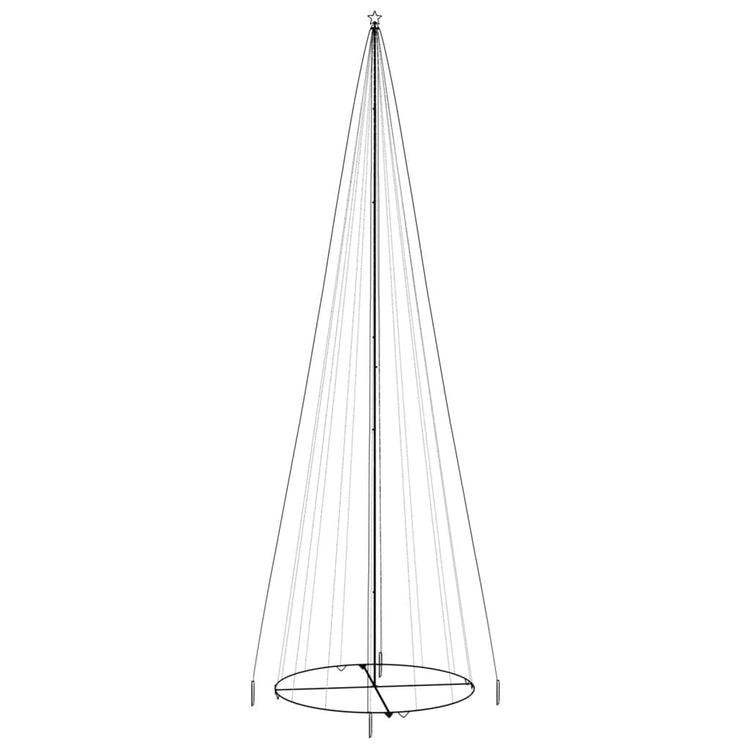 Vidaxl kegelkerstboom 1134 led's koudwit 230x800 cm