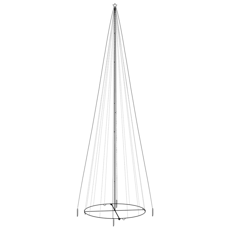 Vidaxl kegelkerstboom 1134 led's blauw 230x800 cm