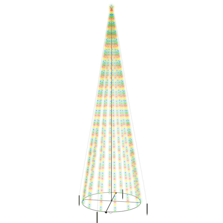 Vidaxl kegelkerstboom 1134 led's meerkleurig 230x800 cm