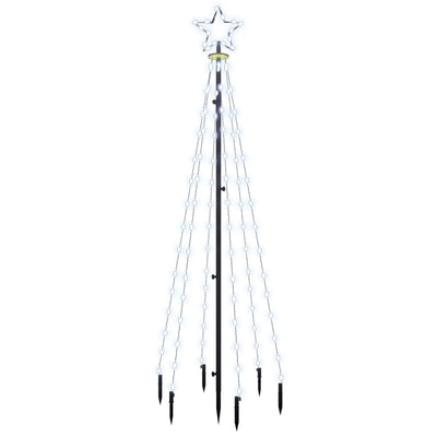 Vidaxl kerstboom met grondpin 108 led's koudwit 180 cm