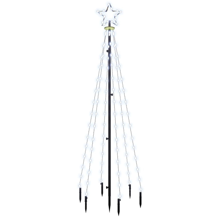 Vidaxl kerstboom met grondpin 108 led's koudwit 180 cm