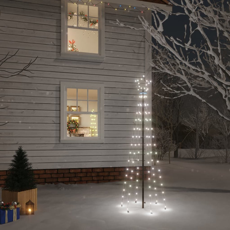 Vidaxl kerstboom met grondpin 108 led's koudwit 180 cm