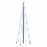 Vidaxl kerstboom met grondpin 310 led's koudwit 300 cm - afbeelding 2