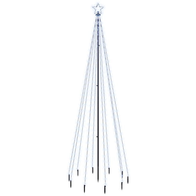 Vidaxl kerstboom met grondpin 310 led's koudwit 300 cm