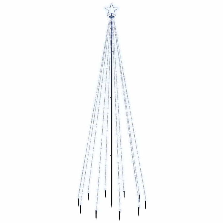 Vidaxl kerstboom met grondpin 310 led's koudwit 300 cm