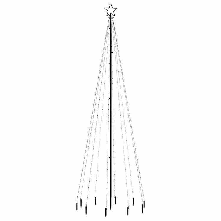 Vidaxl kerstboom met grondpin 310 led's koudwit 300 cm