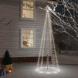 Vidaxl kerstboom met grondpin 310 led's koudwit 300 cm - afbeelding 1