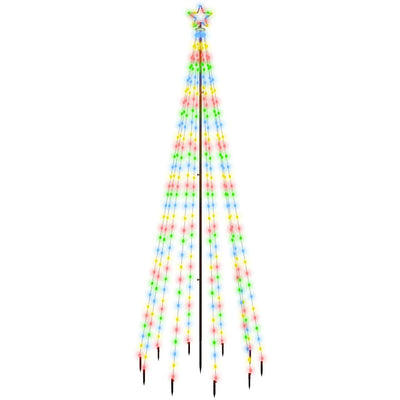 Vidaxl kerstboom met grondpin 310 led's meerkleurig 300 cm