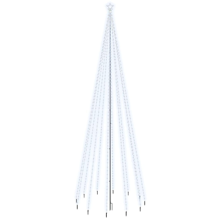 Vidaxl kerstboom met grondpin 732 led's koudwit 500 cm