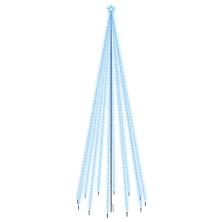 Vidaxl kerstboom met grondpin 732 led's blauw 500 cm