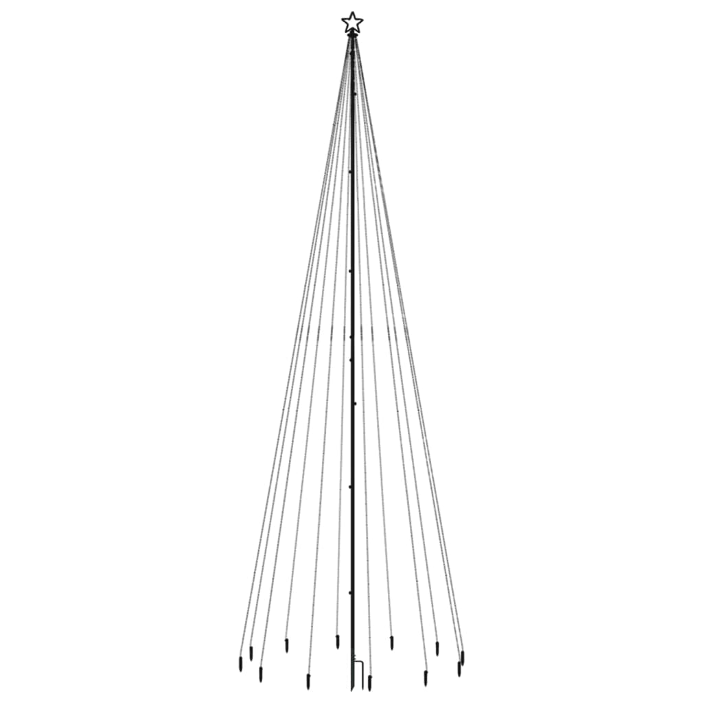 Vidaxl kerstboom met grondpin 732 led's blauw 500 cm