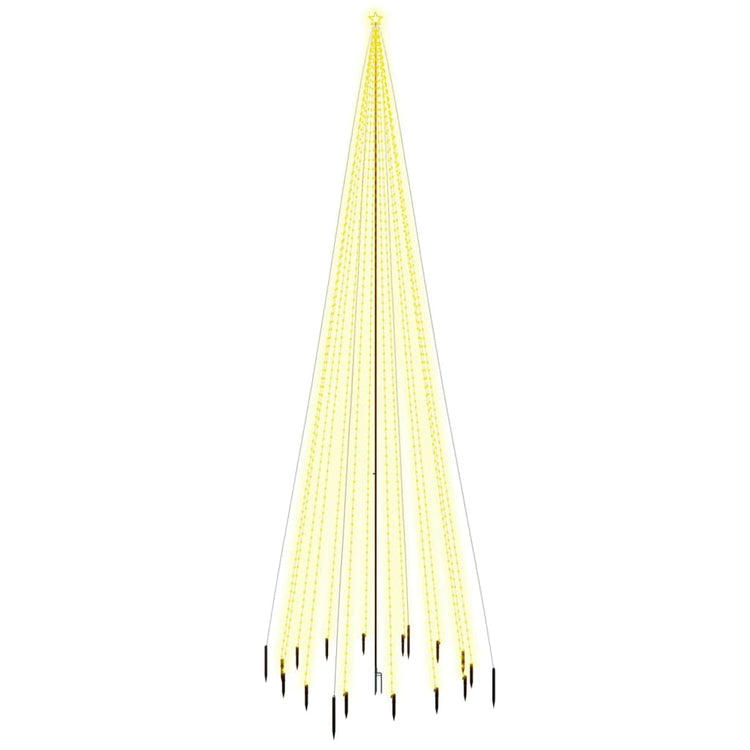 VidaXL Kerstboom met grondpin 1134 LED's warmwit 800 cm