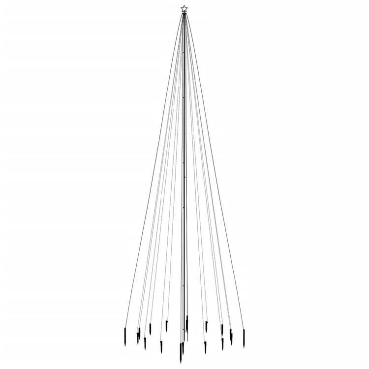 VidaXL Kerstboom met grondpin 1134 LED's koudwit 800 cm
