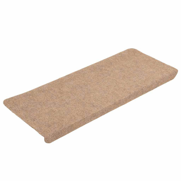 Vidaxl trapmatten zelfklevend 15 st 65x24,5x3,5 cm beige