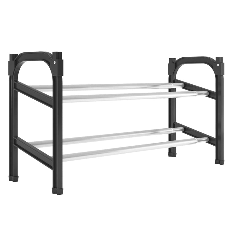 Vidaxl schoenenrek met 2 schappen verlengbaar 119x24x37 cm