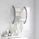 Vidaxl handdoekenrek met haken 56x16x72 cm aluminium zilverkleurig