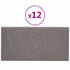 Vidaxl wandpanelen 12 st 0,54 m² 30x15 cm stof lichtgrijs