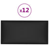 Vidaxl wandpanelen 12 st 0,54 m² 30x15 cm kunstleer zwart