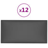 Vidaxl wandpanelen 12 st 0,54 m² 30x15 cm kunstleer grijs
