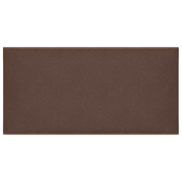 Vidaxl wandpanelen 12 st 0,54 m² 30x15 cm kunstleer bruin