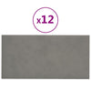 Vidaxl wandpanelen 12 st 0,54 m² 30x15 cm fluweel lichtgrijs