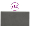 Vidaxl wandpanelen 12 st 0,54 m² 30x15 cm fluweel donkergrijs