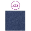 Vidaxl wandpanelen 12 st 1,08 m² 30x30 cm stof blauw
