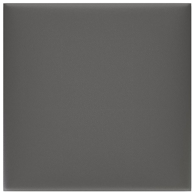 Vidaxl wandpanelen 12 st 1,08 m² 30x30 cm kunstleer grijs