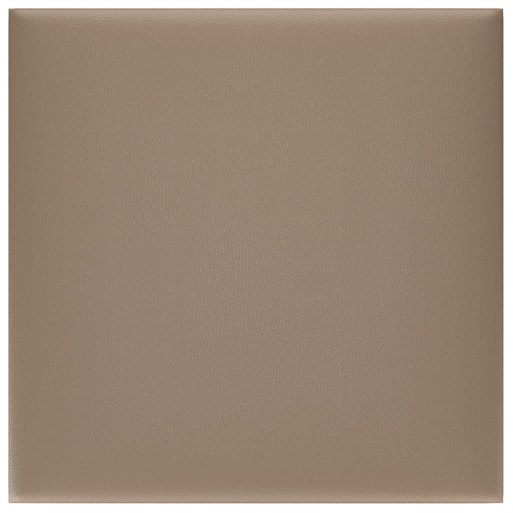 VidaXL Wandpanelen 12 st 1,08 m² 30x30 cm kunstleer cappuccinokleurig