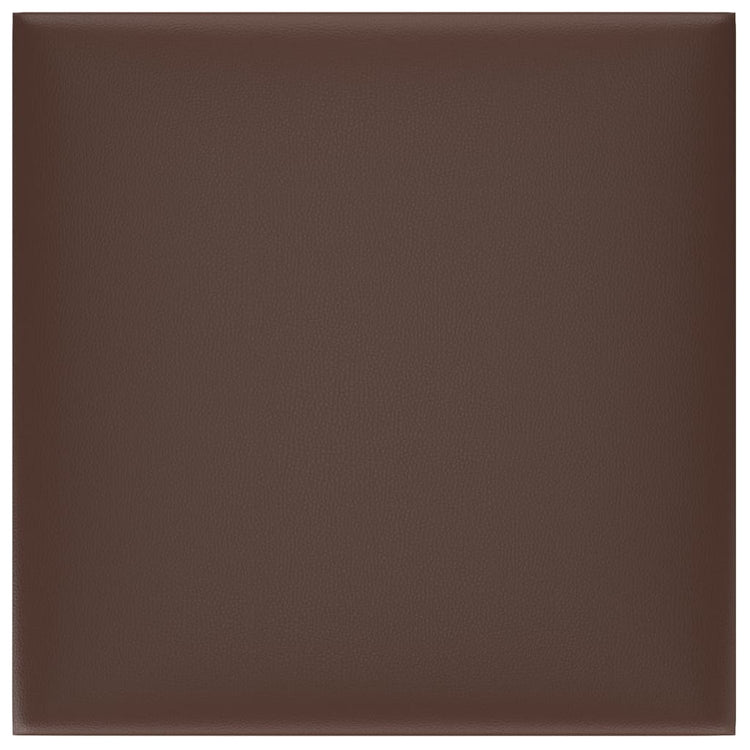 VidaXL Wandpanelen 12 st 1,08 m² 30x30 cm kunstleer bruin