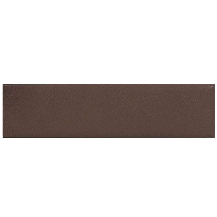 VidaXL Wandpanelen 12 st 1,08 m² 60x15 cm kunstleer bruin