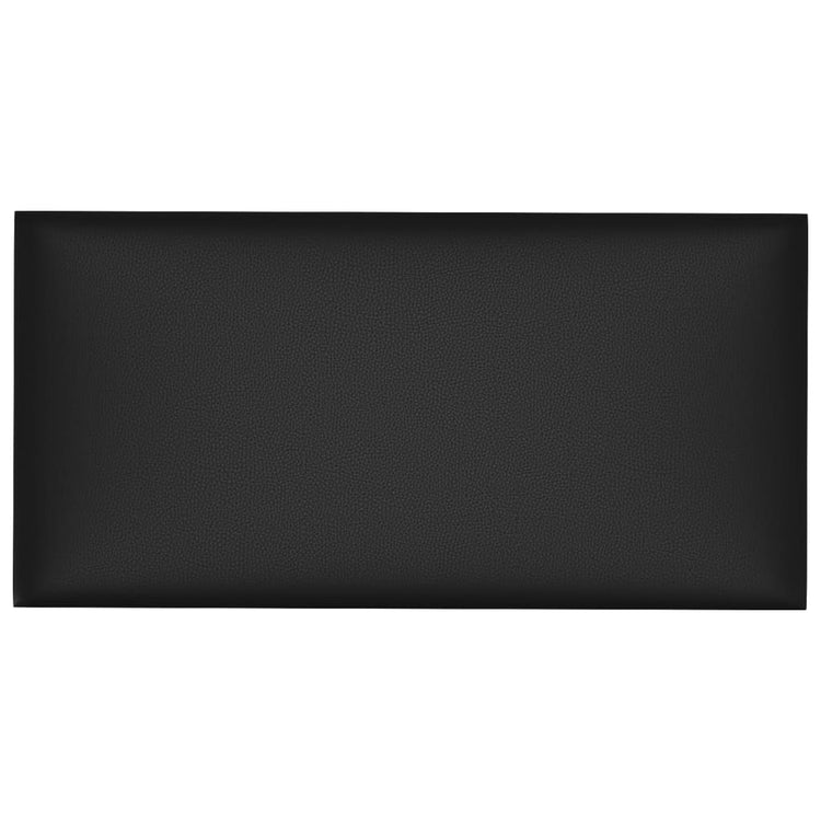 VidaXL Wandpanelen 12 st 2,16 m² 60x30 cm kunstleer zwart