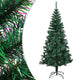VidaXL Kunstkerstboom met iriserende uiteinden 120 cm PVC groen
