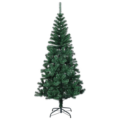 Vidaxl kunstkerstboom met iriserende uiteinden 150 cm pvc groen
