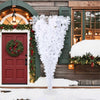 Vidaxl kunstkerstboom met standaard omgekeerd 210 cm wit