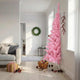 Vidaxl kunstkerstboom met standaard half 240 cm pvc roze