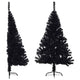 Vidaxl kunstkerstboom met standaard half 120 cm pvc zwart