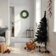 Vidaxl kunstkerstboom met standaard half 120 cm pvc zwart