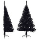 Vidaxl kunstkerstboom met standaard half 150 cm pvc zwart