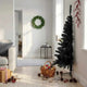 Vidaxl kunstkerstboom met standaard half 150 cm pvc zwart