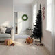 Vidaxl kunstkerstboom met standaard half 180 cm pvc zwart