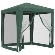 Vidaxl partytent met 4 mesh zijwanden 2x2 m hdpe groen - afbeelding 2