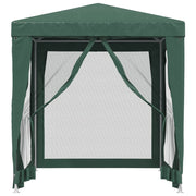 Vidaxl partytent met 4 mesh zijwanden 2x2 m hdpe groen - afbeelding 3