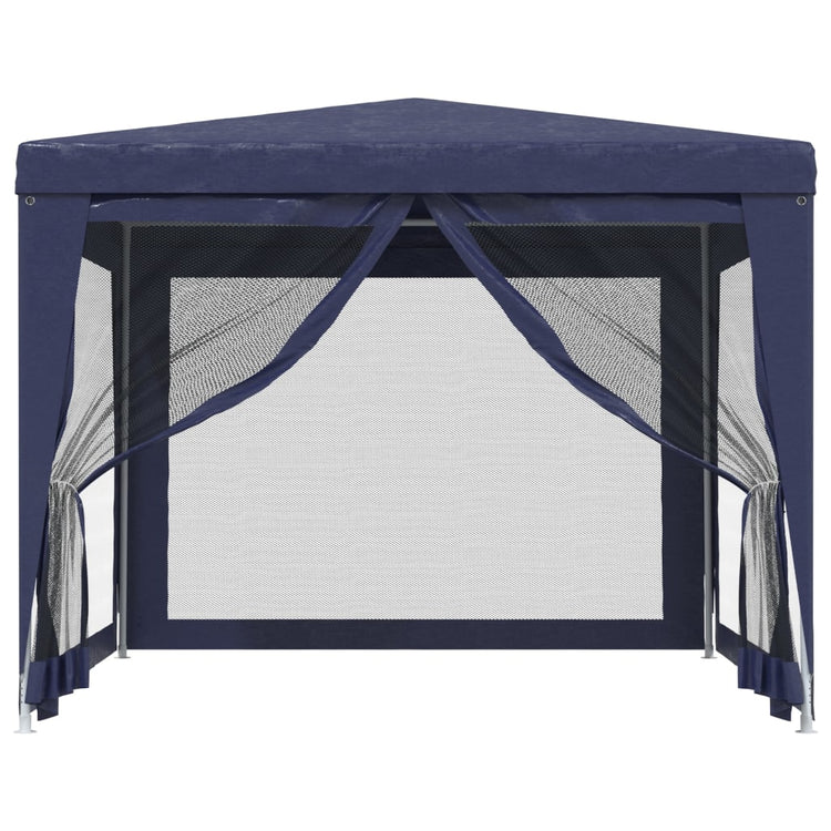 Vidaxl partytent met 4 mesh zijwanden 3x3 m hdpe blauw
