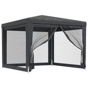 Vidaxl partytent met 4 mesh zijwanden 3x3 m hdpe antracietkleurig - afbeelding 2