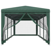 Vidaxl partytent met 8 mesh zijwanden 3x9 m hdpe groen - afbeelding 3