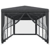 Vidaxl partytent met 8 mesh zijwanden 3x9 m hdpe antracietkleurig